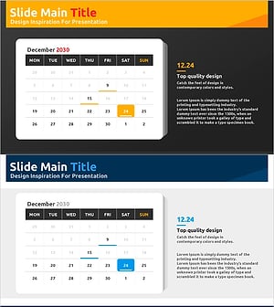 크리스마스 이브 일정을 명확히 정리한 슬라이드