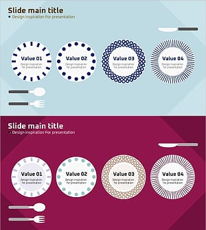 접시 일러스트 다이어그램 – 디자인 영감을 주는 슬라이드