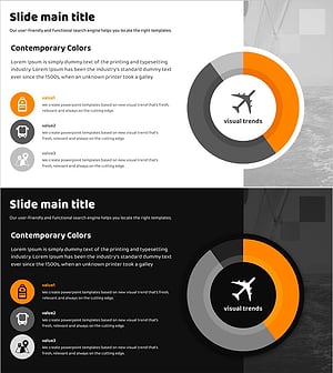 여행 이동 계획 – 다채로운 원형 도넛 그래프