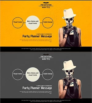 할로윈 이벤트 순서 슬라이드 - 스타일리시한 다이어그램