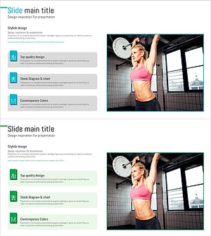 근육을 키우기 위한 운동 슬라이드 - 변화와 도전