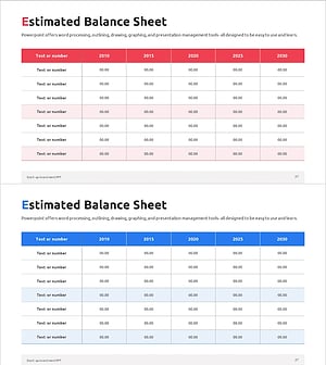 Free Balance Sheet by Year Slide – Visualizing Financial Performance