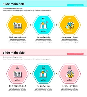 육각형 교육 프로그램 소개 PPT 템플릿 – 혁신적 접근을 담다