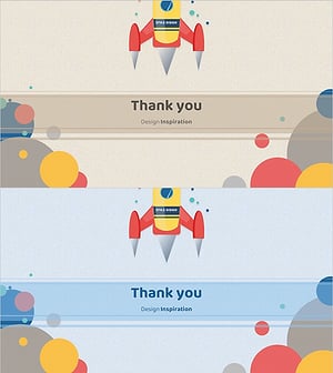 Rocket Illustration Theme Marketing Plan Template Ending Cover