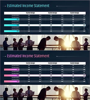 재무 계획 및 성과 프레젠테이션 템플릿 – 전문적이고 세련된 디자인