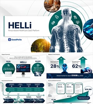 헬스케어 플랫폼 프레젠테이션 템플릿 – 신뢰감 있는 디자인