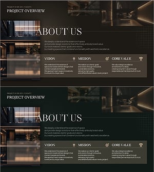 Interior Branding Company Overview & Core Values Slide