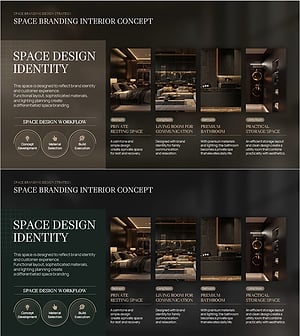공간별 브랜드 정체성과 설계 방향 소개 슬라이드