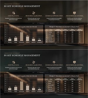 예산 및 일정 관리 전략 슬라이드 – 데이터 기반 계획