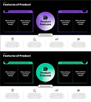 주요 기능 분석 슬라이드 – 제품 특성 시각화