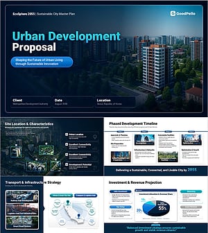 도시개발 제안서 템플릿 - 스마트시티·부동산·인프라 사업용 PPT
