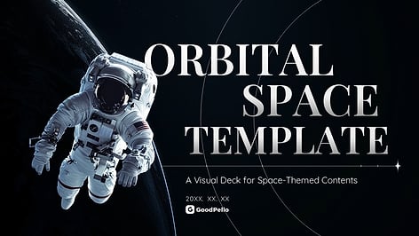 우주 궤도 테마 템플릿 - 우주·과학·탐사 주제 프레젠테이션용 PPT