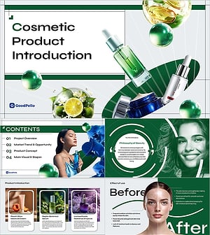 코스메틱 제품소개서 템플릿 - 뷰티·스킨케어 브랜드 제안용 PPT