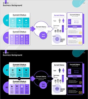 비즈니스 맥락을 강조한 깔끔한 프레젠테이션 템플릿