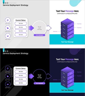 서비스 배포 전략을 위한 인포그래픽 슬라이드