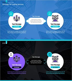 링킹 서비스 전략을 위한 프레젠테이션 슬라이드 템플릿
