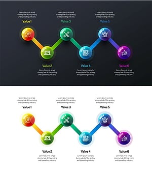 인포그래픽 디자인 와이드 템플릿 다이어그램6