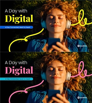 트렌드한 디지털 라이프 플로우 슬라이드