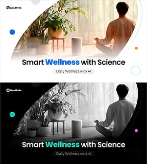 AI 웰니스 PPT 표지 슬라이드 – 스마트 라이프 커버