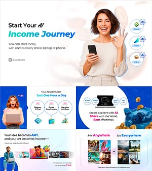 AI 기반 디지털 수익화 비즈니스 프레젠테이션 템플릿