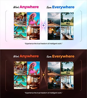 원격근무 & 디지털 노마드 수익 파워포인트 슬라이드