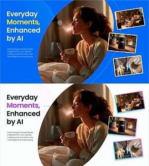 AI 라이프스타일 인트로 PPT 슬라이드 – 일상을 확장하는 순간