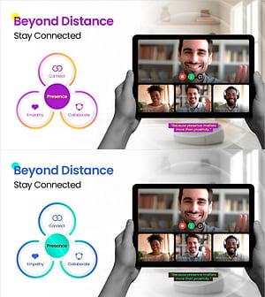 원격 환경에서도 연결감을 높이는 커뮤니케이션 PPT 슬라이드 – Presence 중심