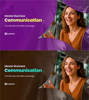 비즈니스 커뮤니케이션 커버 PPT 템플릿 – 소프트 스킬 강조