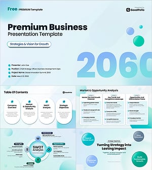 모던 비즈니스 전략 프레젠테이션 무료 템플릿