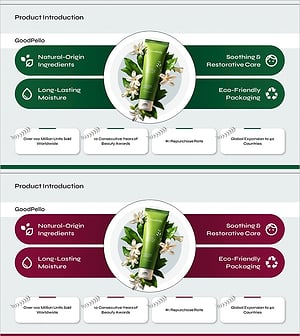 Cosmetic Product Value and Global Performance Content Slide