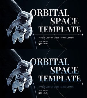 파워포인트 표지 슬라이드 – 우주 콘셉트 비전 프레젠테이션 커버