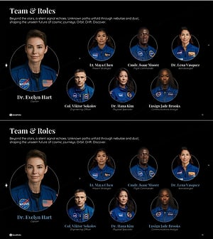 PPT 팀 소개 슬라이드 – 인물 프로필 원형 레이아웃