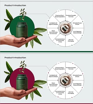 PPT 본문 슬라이드 – 건강기능식품 제품 특징 및 성분 소개