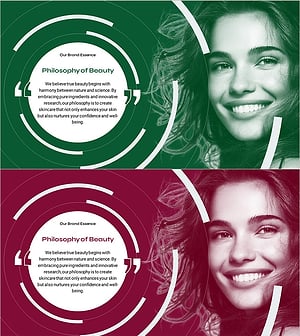 파워포인트 본문 슬라이드 – 뷰티 브랜드 철학 및 비전 소개