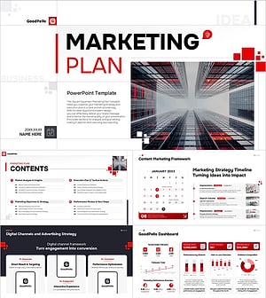 마케팅 전략 기획서 표준목차 프레젠테이션 템플릿