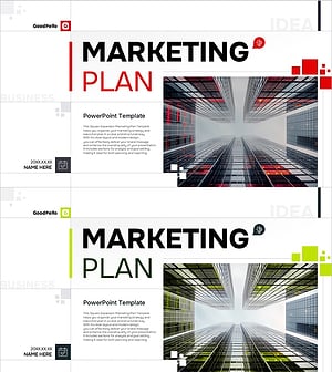 마케팅 플랜 기획안 표지 슬라이드 - 모던 비즈니스 디자인