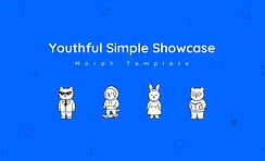 유스풀 심플 캐릭터 쇼케이스 모핑 PPT 템플릿