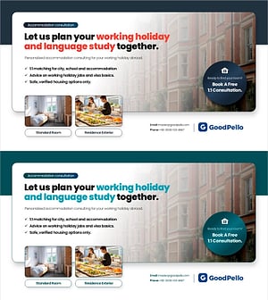 워킹홀리데이·어학연수 컨설팅 PPT 슬라이드 -  유학 상담 파워포인트 템플릿