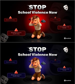 학교폭력 예방 캠페인 표지 파워포인트 슬라이드