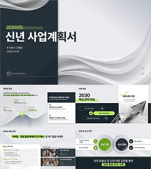 신년 사업계획서 파워포인트 템플릿 | 전략부터 KPI 관리까지 실행되는 연간 계획서 21장 완성본