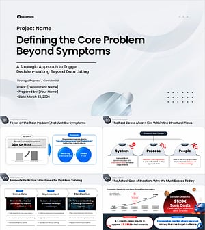 Problem Definition Presentation Template | The 4-Step Framework to Get Executive Buy-In from Slide One