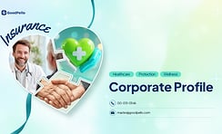 그린 블루 헬스케어 보험 회사소개 PPT 템플릿 18장 세트