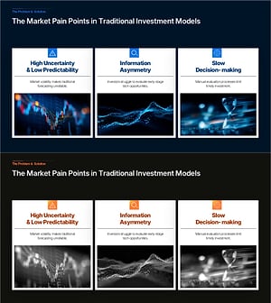 Market Pain Points PowerPoint Slide – 3-Card Icon Layout