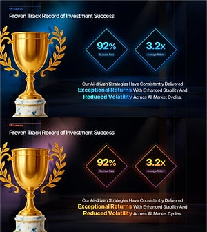 AI 투자 실적 KPI 다이아몬드 카드 파워포인트 – 다크 트로피