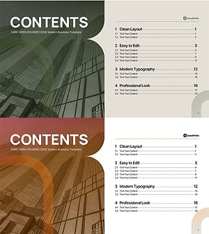 Table of Contents Slide – Rounded Edge Business PowerPoint