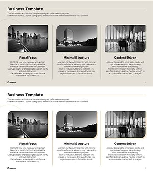 Three-Column Body Slide – Rounded Edge Business PowerPoint