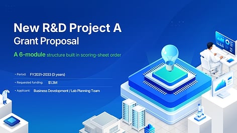 R&D Grant Proposal Deck | A Template Built Around Your Grant's Evaluation Criteria